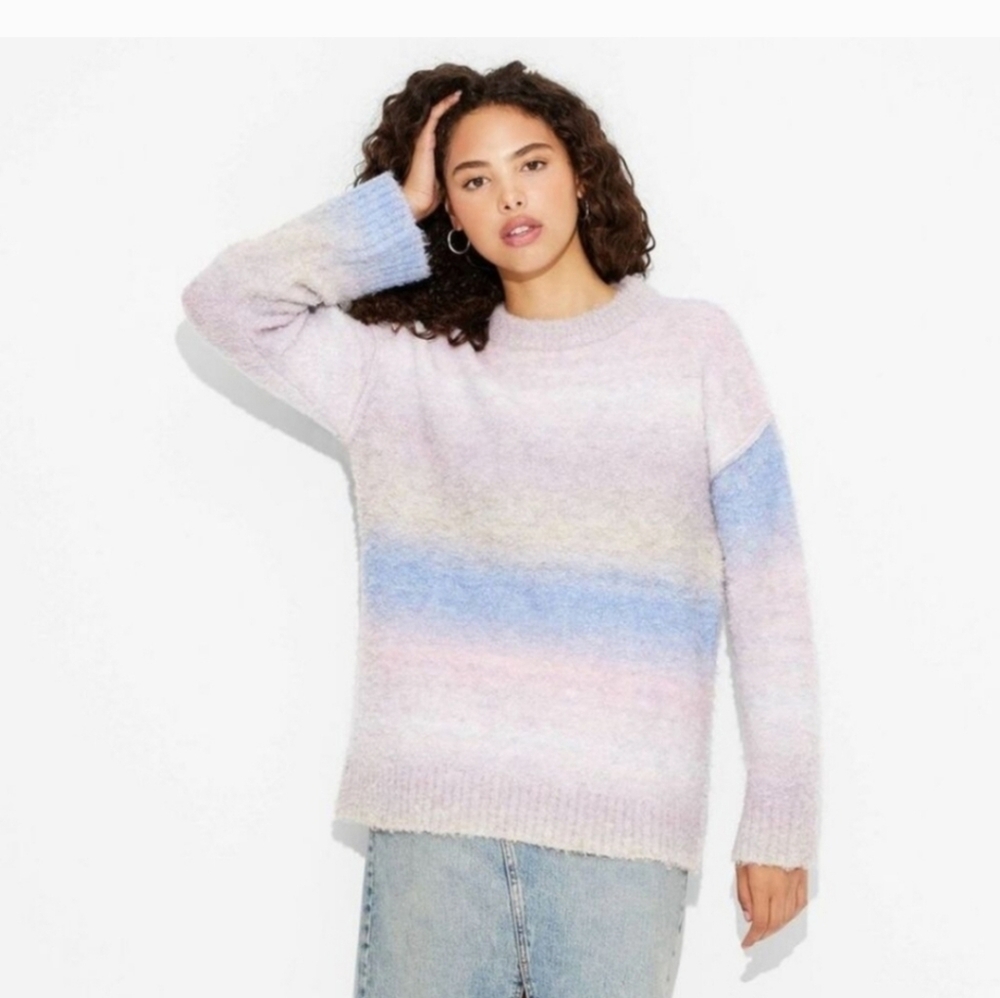 Wild Fable Multicolor Fuzzy Sweater
